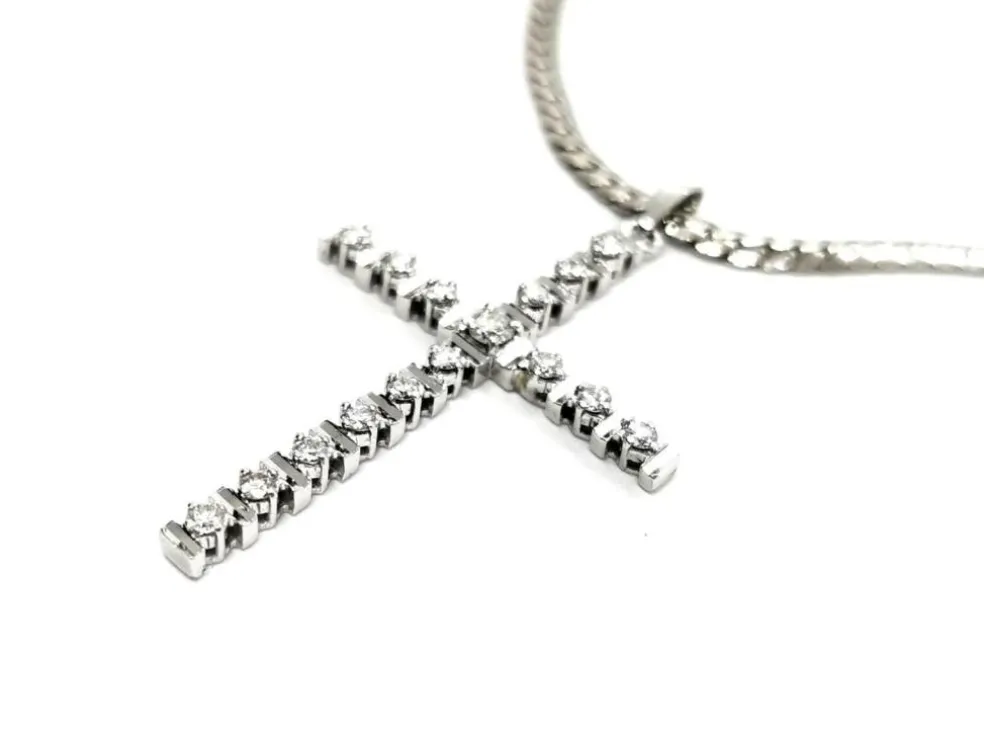 Collier Or blanc Diamant
