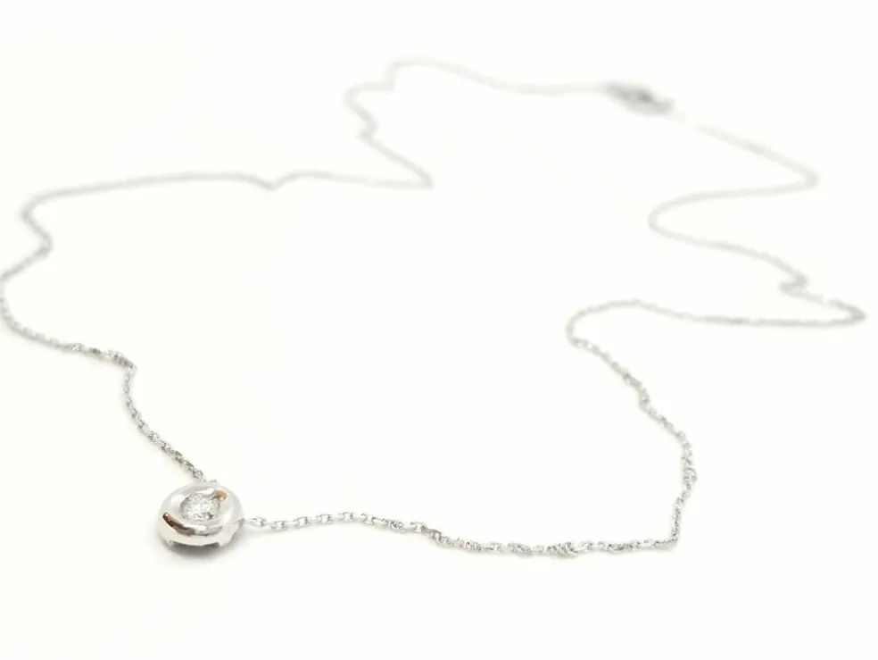 Collier Or blanc Diamant