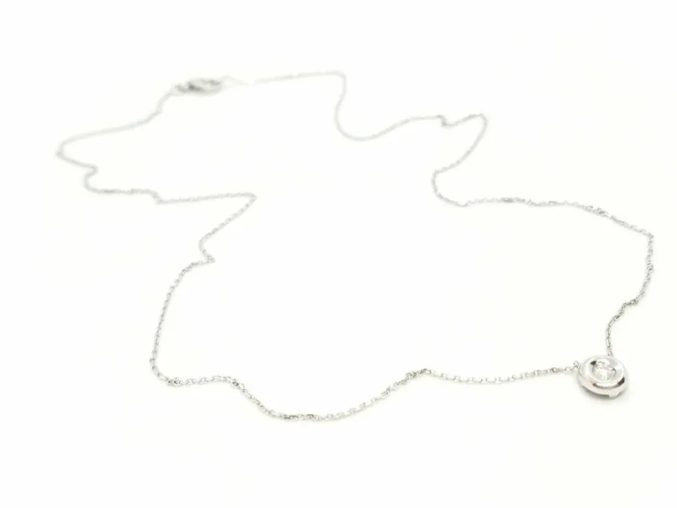 Collier Or blanc Diamant