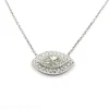 Collier or blanc diamant marquise et diamants taille brillant