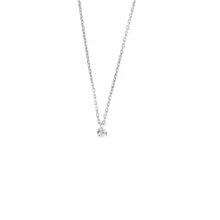 COLLIER OR BLANC DIAMANT 0,10ct