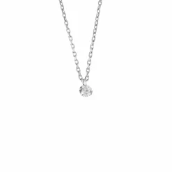 COLLIER OR BLANC DIAMANT 0,15ct
