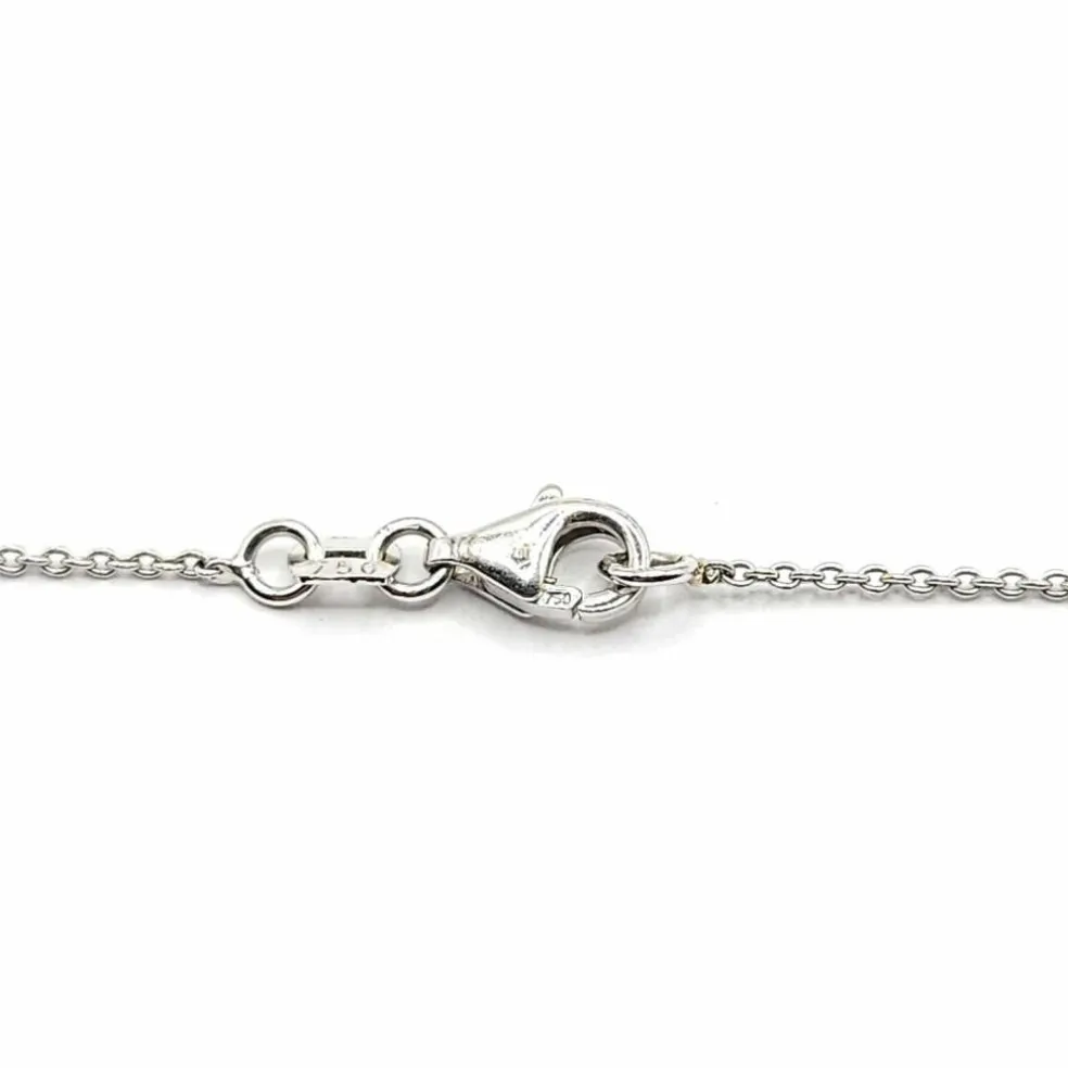 Collier or blanc diamant marquise et diamants taille brillant