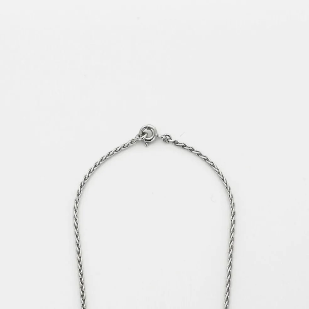 Collier or blanc diamant taille coeur