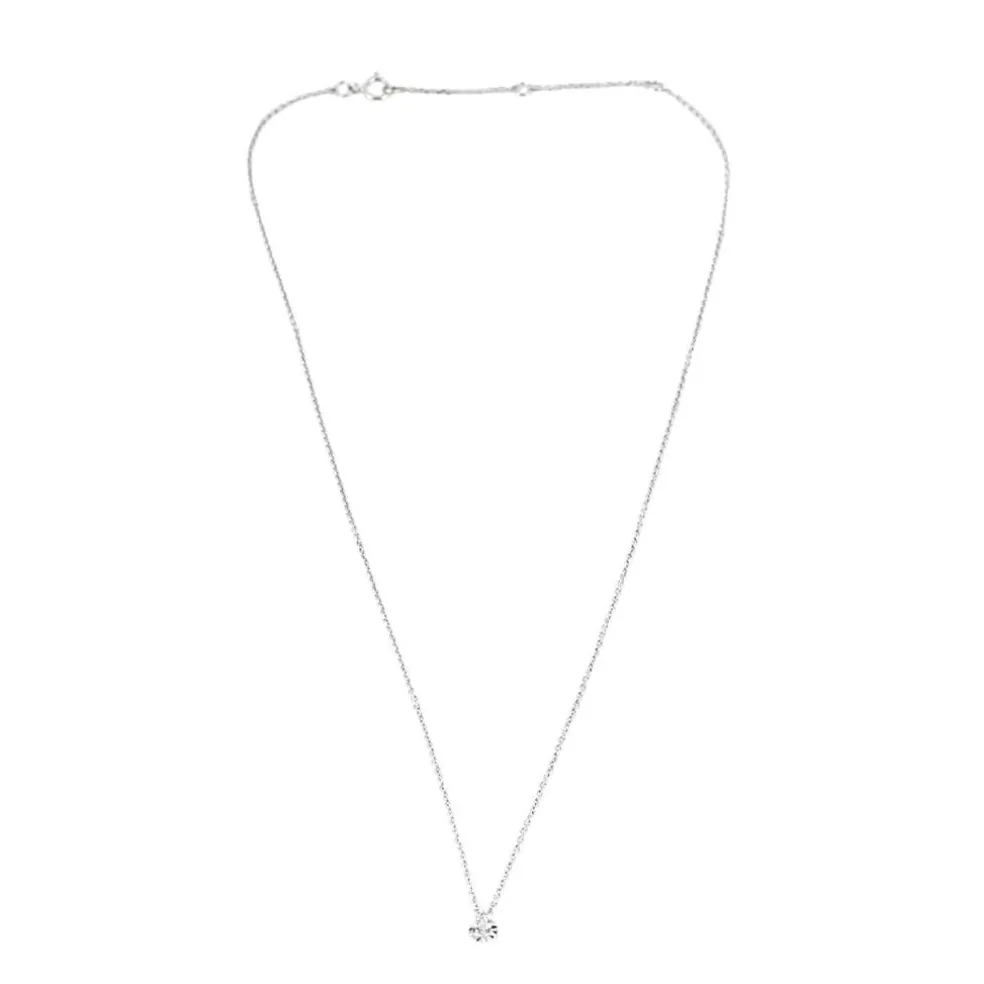 COLLIER or blanc diamants