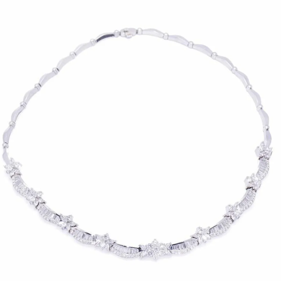 Collier Or Blanc Diamants