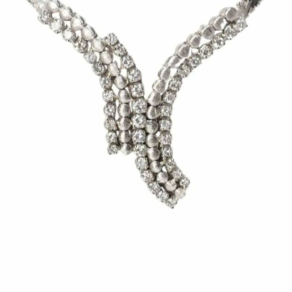 Collier Or blanc Diamants