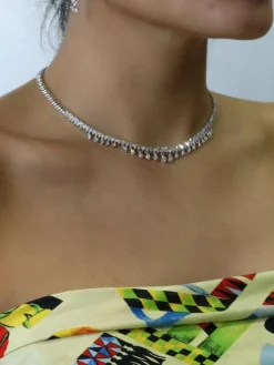 Collier Or blanc Diamants