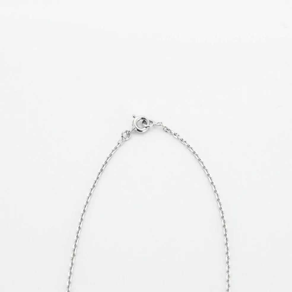 Collier or blanc diamants