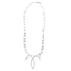 Collier or blanc diamants