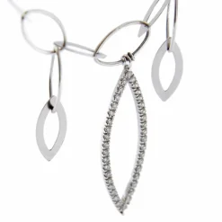 Collier or blanc diamants