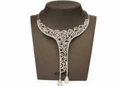 Collier or blanc diamants
