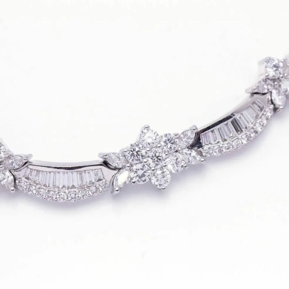Collier Or Blanc Diamants
