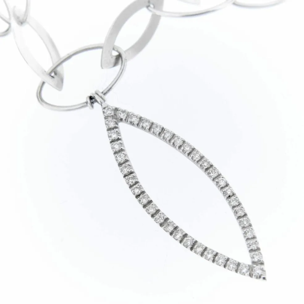 Collier or blanc diamants