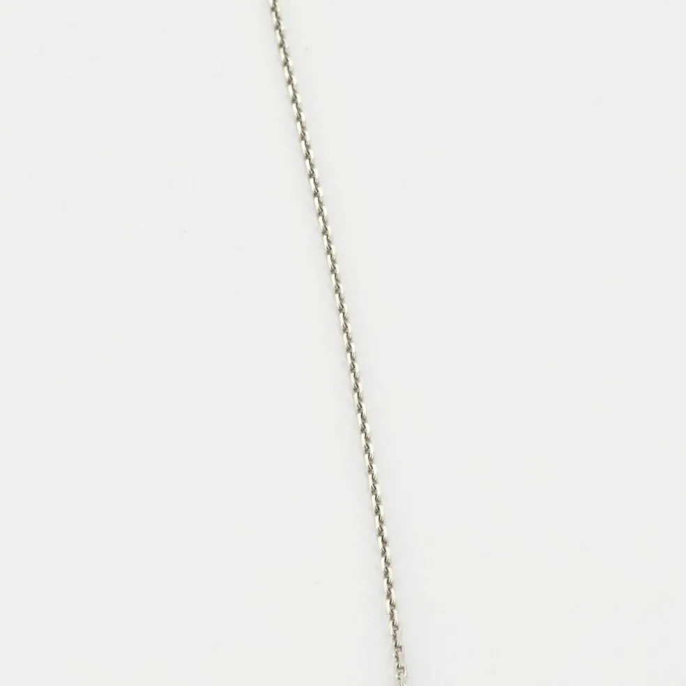 Collier Or Blanc, Diamants, Saphirs et Perles de Culture