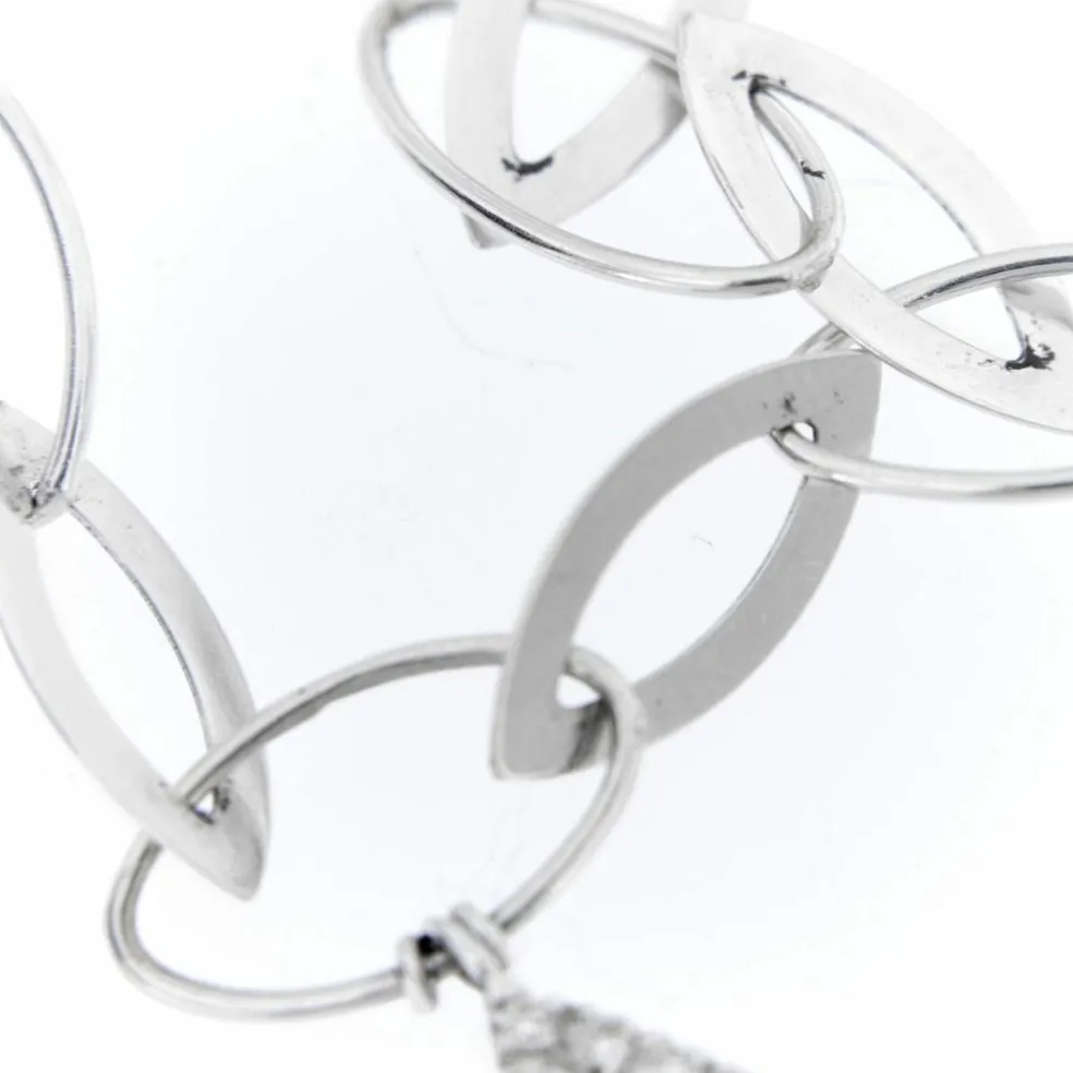 Collier or blanc diamants