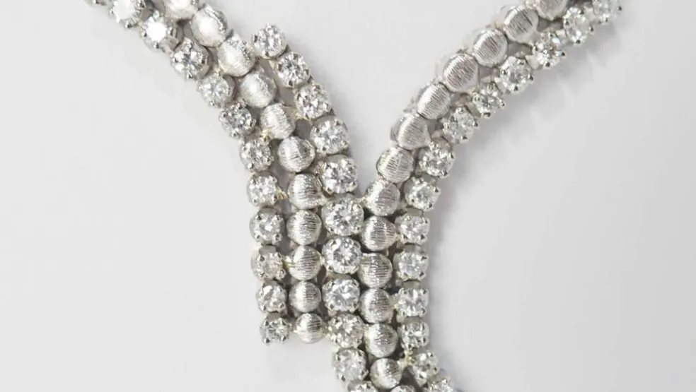 Collier Or blanc Diamants
