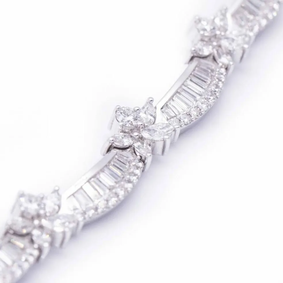 Collier Or Blanc Diamants