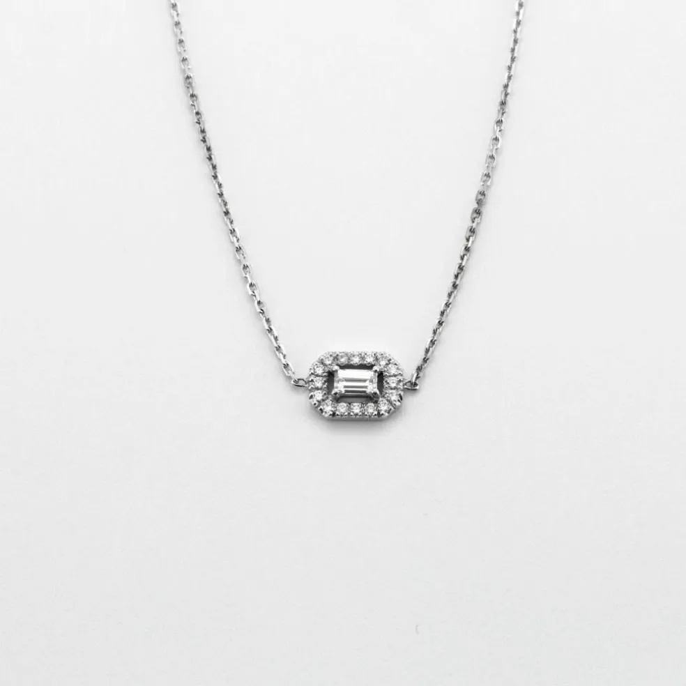 Collier Or blanc Diamants