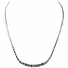 Collier Or blanc Emeraude