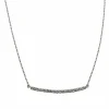 Collier or blanc et 17 diamants