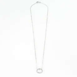 Collier or blanc et diamants