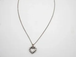 Collier or blanc et diamants