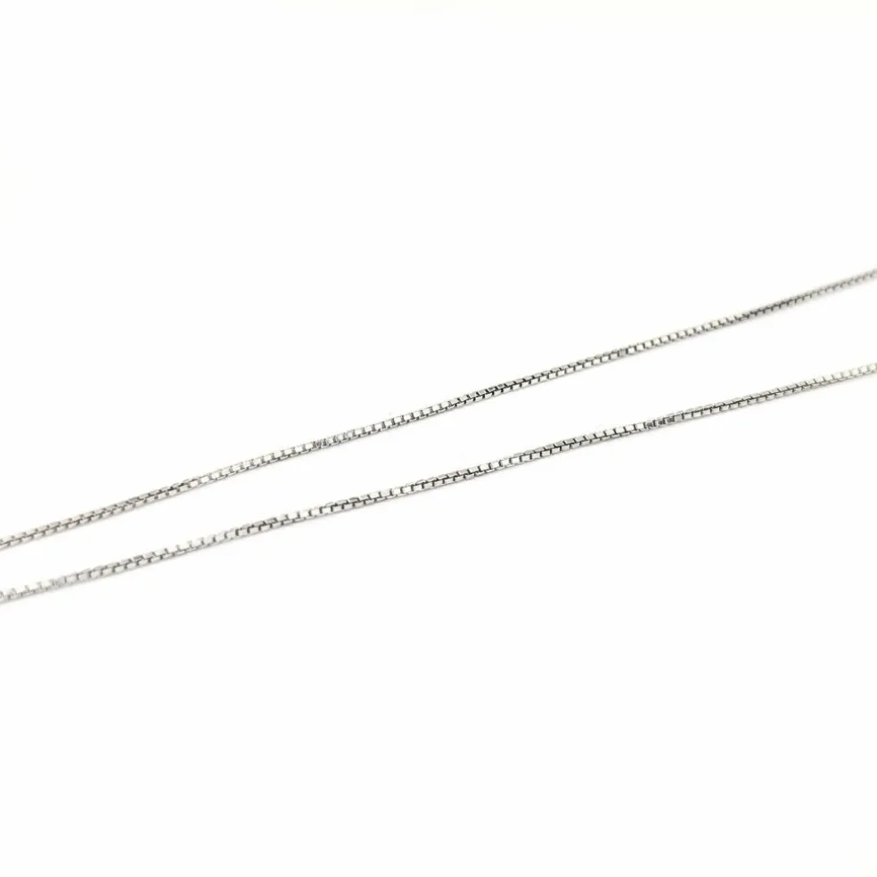 Collier or blanc et diamants
