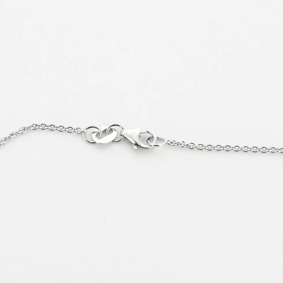 Collier or blanc et diamants