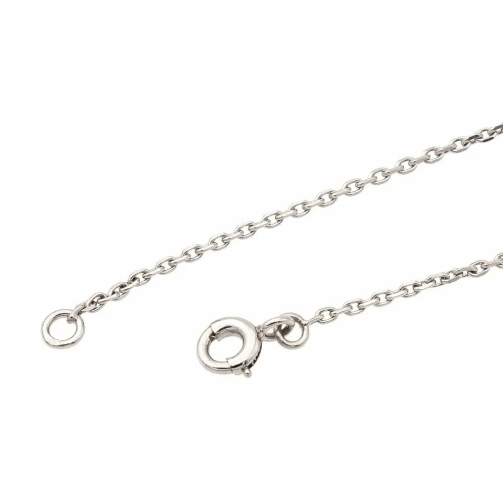 Collier Or blanc Jade Jadéite