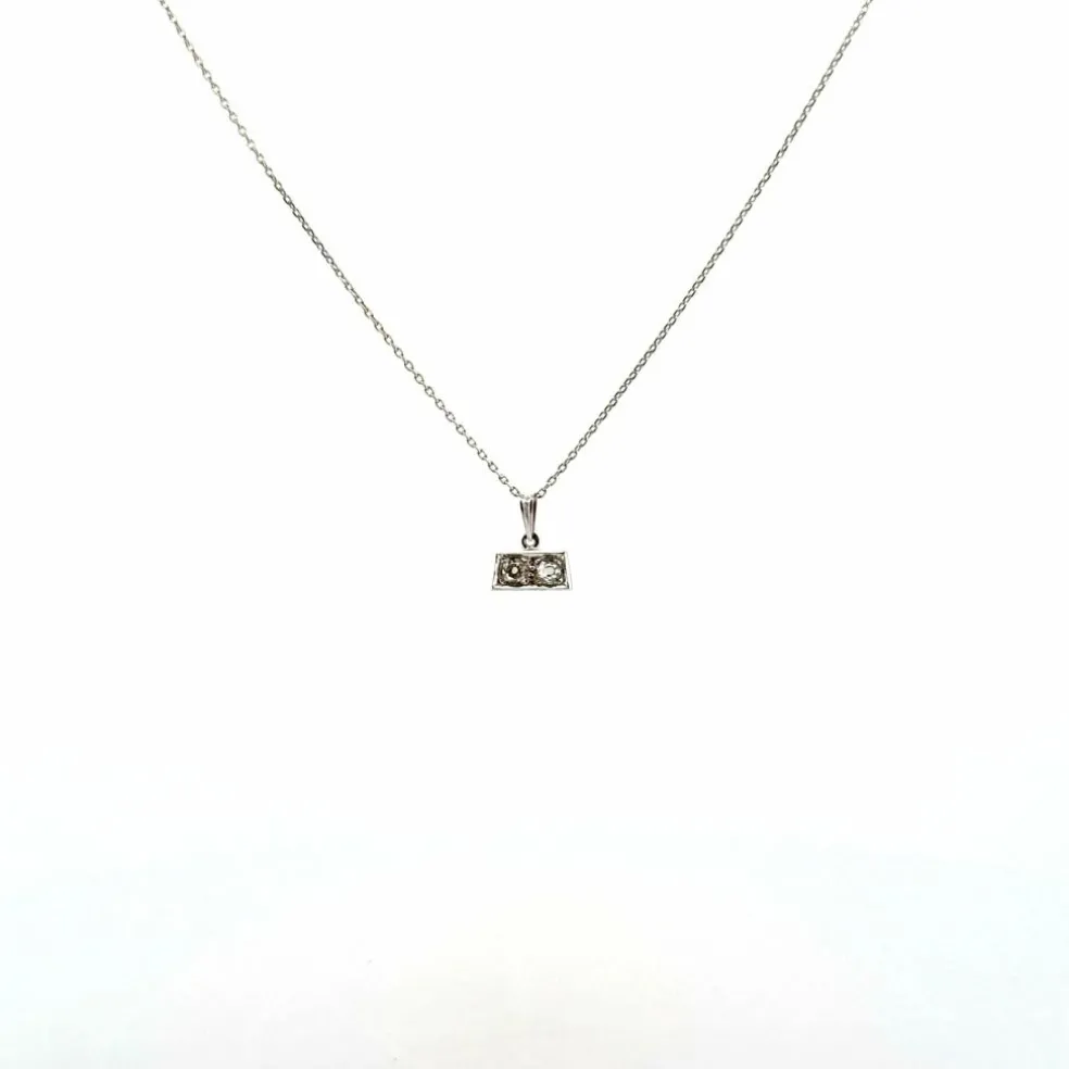 Collier Or blanc 18k & Diamants