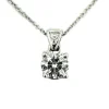 Collier or blanc 18K et diamant 0.49 E VS 2