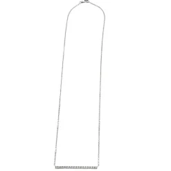 Collier Or blanc pavage Diamants