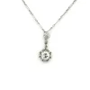 Collier or blanc, platine, diamants
