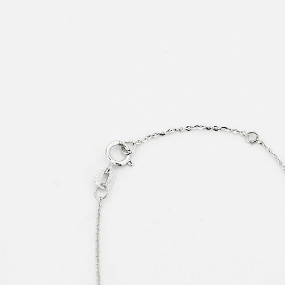 Collier or blanc rubis et diamant