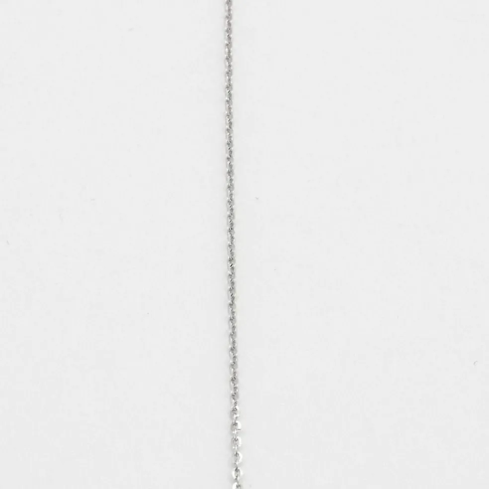 Collier or blanc rubis et diamant