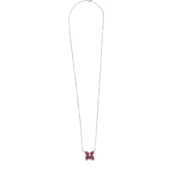 Collier Or blanc Rubis Diamant
