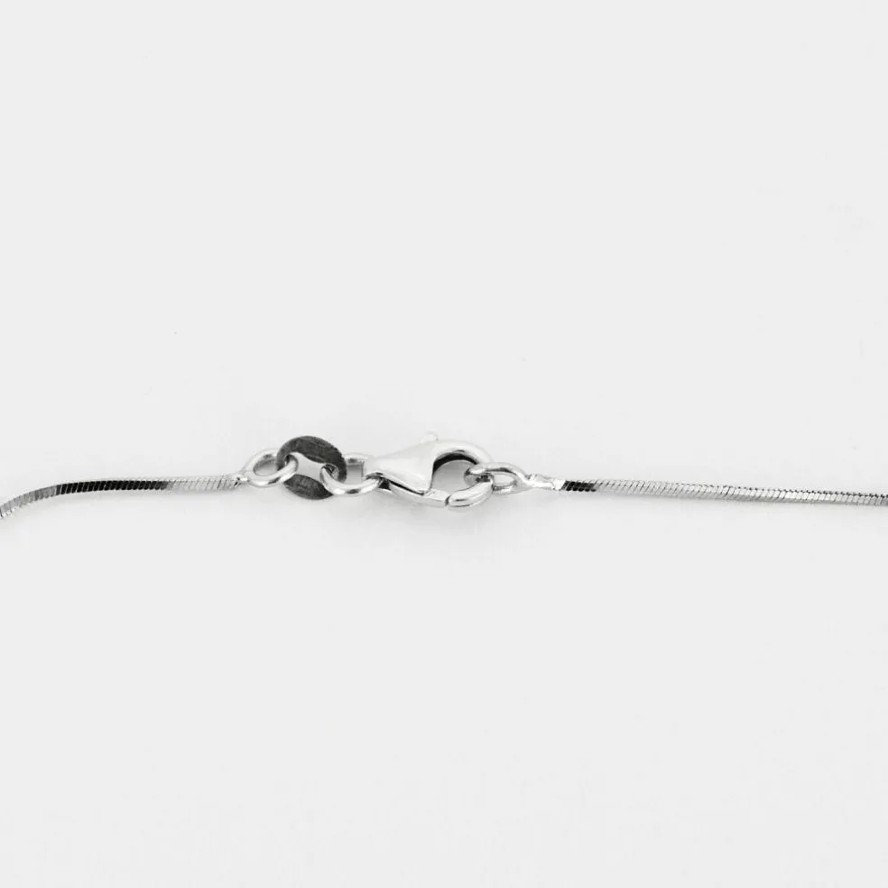 Collier or blanc saphir