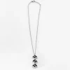 Collier or blanc saphirs