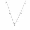 Collier or blanc serti de diamants naturels