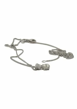 Collier or blanc solitaire diamant 0,52 carat