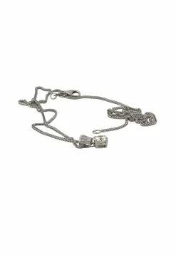 Collier or blanc solitaire diamant 0,52 carat