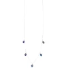 Collier or blancet saphirs taille poire en pampille