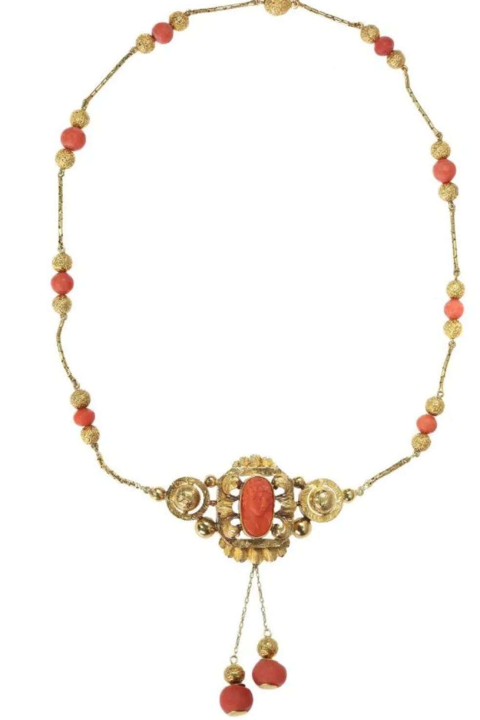 Collier Or et Corail