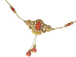 Collier Or et Corail