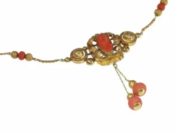 Collier Or et Corail