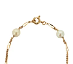 Collier or et perles