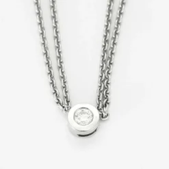 Collier or gris, diamant