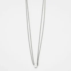 Collier or gris, diamant