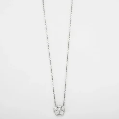 Collier or gris, diamants